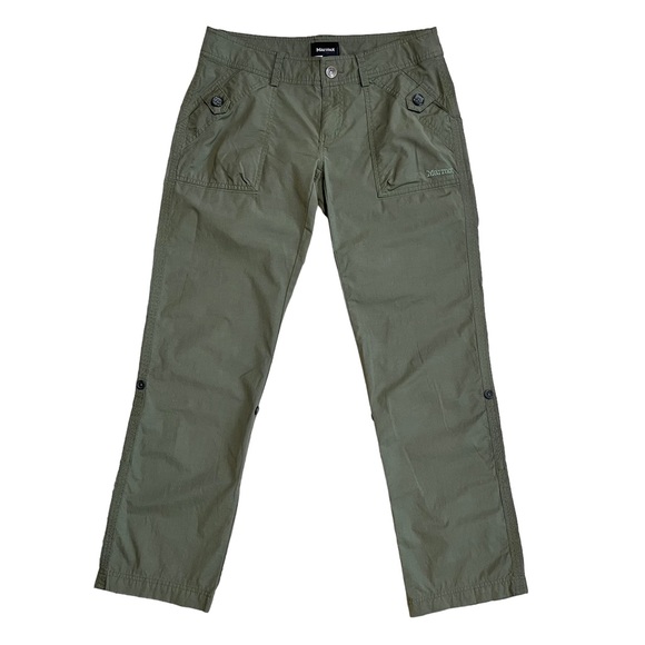 Marmot Pants & Jumpsuits Marmot Ginny Green Straight Leg Roll Up Upf Hiking Trail Athletic